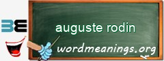 WordMeaning blackboard for auguste rodin